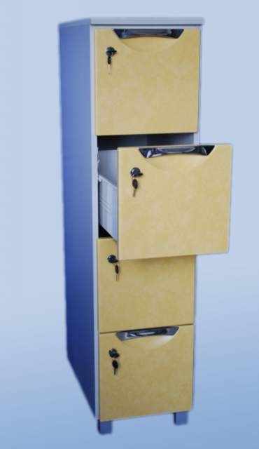 Szafa kartotekowa 4- szufladowa - format B5 - 1 rzędowa- front z MDF